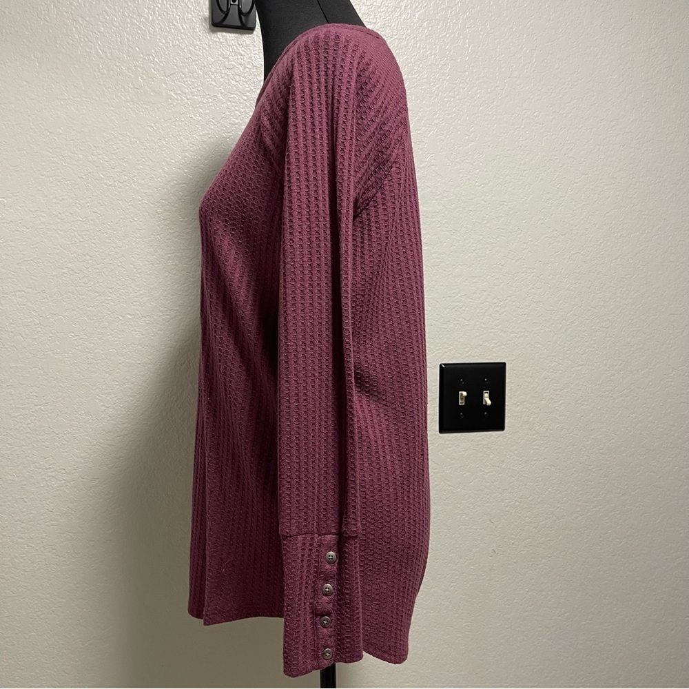 Anthropologie Chaser Long Sleeve Waffle Thermal
Purple Shirt Top Size Large - Picture 6 of 8